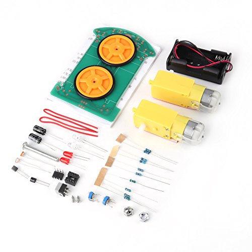 Kit de bricolaje para coche inteligente, Kit de accesorios de bricolaje para coche de seguimiento Juego de componentes electrónicos Kit de aprendizaje de electrónica