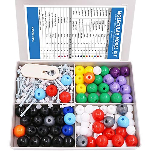 Kit de modelo molecular bioquímica (240 piezas) – química orgánico e inorgánico modelado estudiantes Set