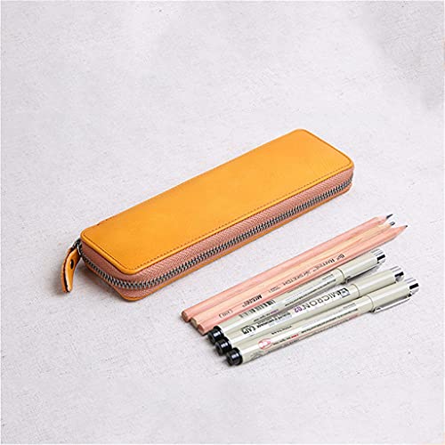 KJGLW Suministros de oficina de negocios Funda de lápiz de cuero genuino Primera capa Caja de lápiz de pluma de cuero Caja de herramientas Retro personalidad ( Color : 3-Pack , Size : 19.7*5.7*2.4cm )