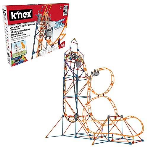 K'Nex 80216 Amazin' 8 Coaster, Colourful Construction Set for Boys and Girls, 448 Piece Kids Building Set for Children Aged 7 Years and Older
