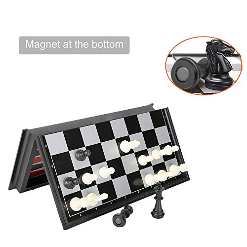KOKOSUN Juego de ajedrez de viaje 3 en 1, damas, juego de backgammon, juegos de mesa plegables magnéticos, juguetes educativos/regalo para niños y adultos (M - 32 x 32 cm)
