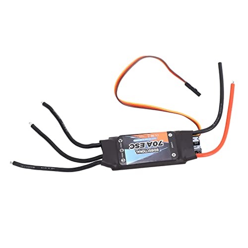 KUIDAMOS RC Toy Repair Part, Black RC Brushless ESC Plug and Play 70a Componentes Electrónicos para RC Boat