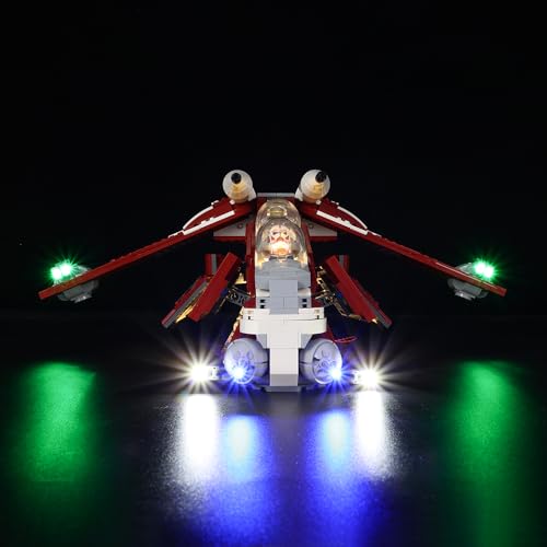 Kyglaring Kit de iluminación LED - Compatible con el Juego de Bloques de construcción Lego-75354 Star Wars The Clone Wars Coruscant Guard Gunship - Sin Juego de Ladrillos(Versión clásica)