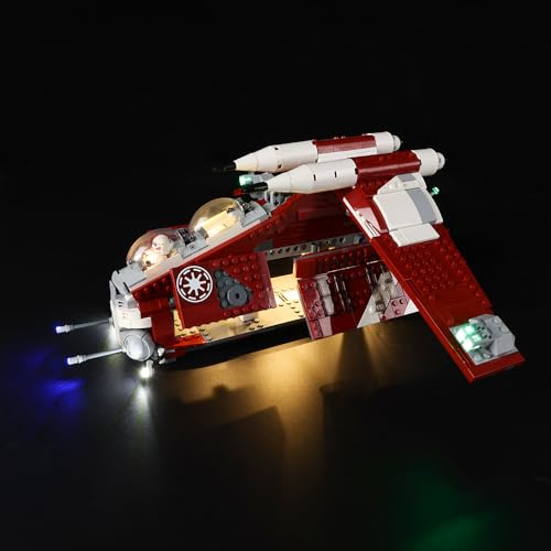 Kyglaring Kit de iluminación LED - Compatible con el Juego de Bloques de construcción Lego-75354 Star Wars The Clone Wars Coruscant Guard Gunship - Sin Juego de Ladrillos(Versión clásica)