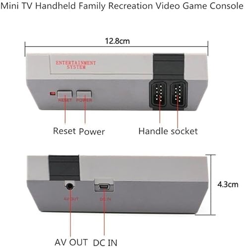 Kynley-Retro Classic Consola Retro De Juegos Clásicos Vintage 620 Juegos Mini Consola de Juegos Retro para Niños y Adultos Salida AV +2 Mandos a Distancia