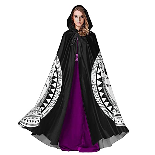 La quiromancia de una bruja con tarot brujería Halloween capa con capucha para adultos hombres y mujeres, suministros de fiesta de cosplay, ropa de vestir, disfraces de regalo