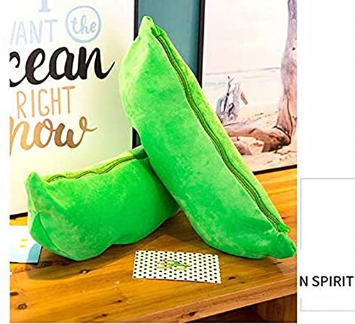 LAARNT Peluche de guisantes de 25 cm, color verde, adorable y creativo, de algodón