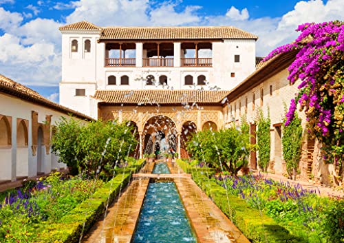 Lais Puzzle Vista de una Fuente en la Plaza de la Santa Alhambra de Granada Fuentes y Jardines 1000 Piezas