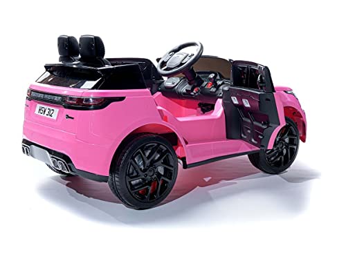 Land Rover Range Rover VELAR 12V - Rosa -Coche eléctrico para niños, con Licencia Oficial de Land Rover y Mando para Padres