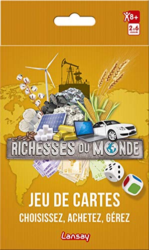 Lansay-Richesse du Monde-Juego de Cartas para niños a Partir de 8 años, Color 75125