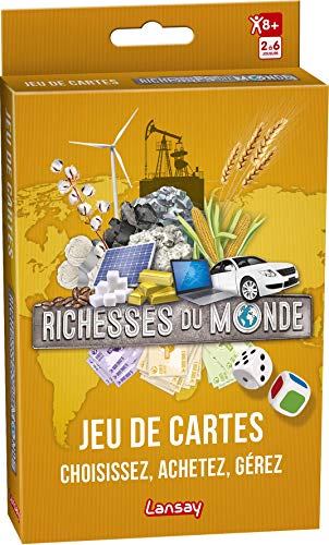 Lansay-Richesse du Monde-Juego de Cartas para niños a Partir de 8 años, Color 75125