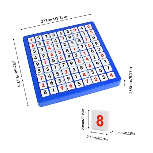 Larcele Juego de Sudoku de plástico con cajón juego de mesa para adultos y niños 81 rejilla con instrucciones SD-09