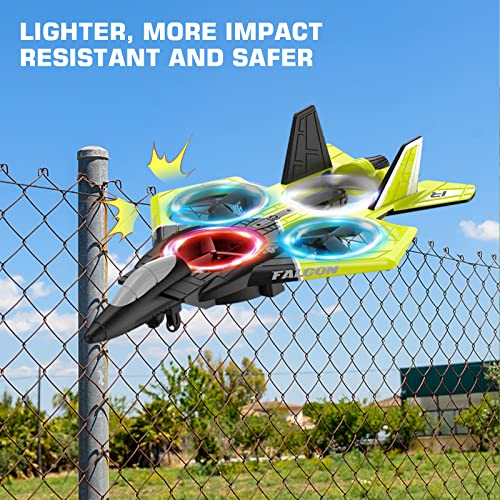 le-idea IDEA13 Dron RC Stunt Toy Fighter, Drones Cuadricóptero Bueno para Principiantes, 360° Flip, Modo sin Cabeza, Tres Velocidades, Luces LED, Retención de Altitud, 2 Baterías