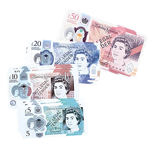 Learning Resources Set DE Dinero del Reino Unido (50 Billetes)