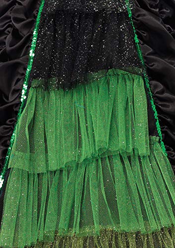 Leg Avenue- Guerrero Niñas, Color negro y verde neón, Small (110-116 cm de altura) (C4908901091)