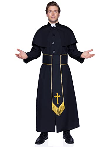 Leg Avenue- Priest Sacerdote Hombre, Color Negro, Large (8533406001)