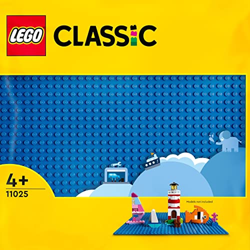 LEGO 10698 Classic Caja de Ladrillos Creativos Grande, Juguete Educativo, Juego de Construcción + Classic Base Azul de 32x32 Tacos, Placa Tablero de Construcción y Expansión