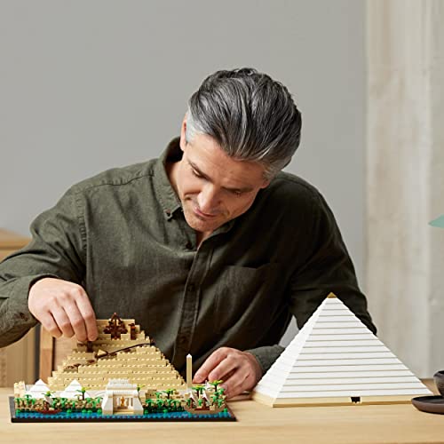 LEGO 21058 Architecture Gran Pirámide de Guiza, Maqueta para Construir para Adultos, Manualidades de Decoración, Coleccionista, Idea de Regalo Egipto