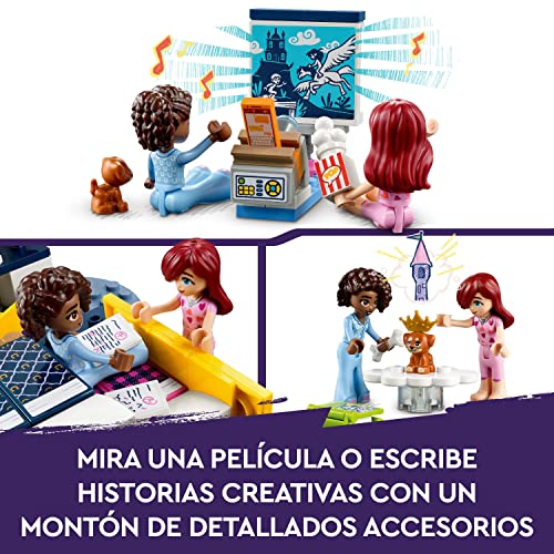 LEGO 41740 Friends Habitación de Aliya, Set Fiesta de Pijamas, Juguete Coleccionable para Niñas y Niños, Mini Muñeca Paisley y Perrito