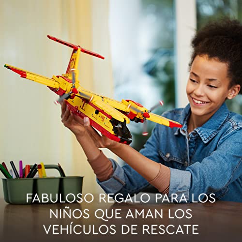LEGO 42152 Technic Avión de Bomberos, Maqueta de Avión para Construir, Juguete Educativo, Regalo para Niños y Niñas de 10 Años o Más