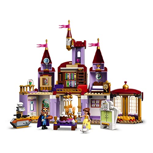 LEGO 43196 Disney Princess Castillo de Bella y Bestia, Juguete de Construcción para Niños con 3 Mini Muñecas y 7 Figuras