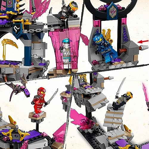 LEGO 71771 Ninjago Templo del Rey Cristal, Juguete de Acción, Mini Figuras Zane, Cole, Kai y Jay, Serie TV Crystallized, Set para Niños de 8 Años