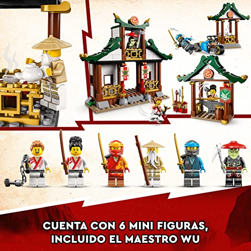 LEGO 71787 Ninjago Caja Ninja de Ladrillos Creativos para Almacenamiento de Juguetes, Coche, Moto Ninja, Dojo y 6 Mini Figuras para Niños de 5 Años o Más