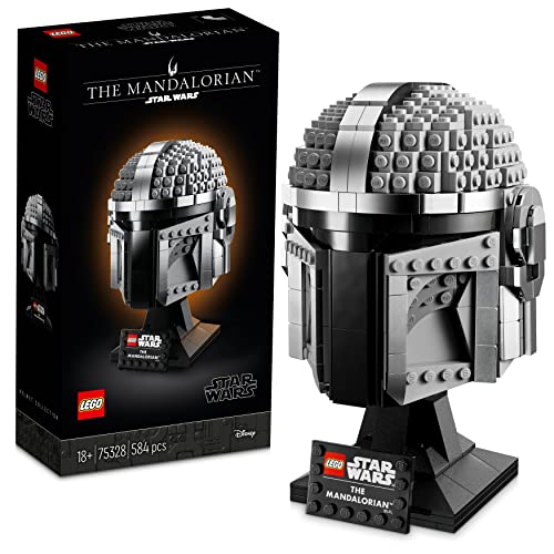 LEGO 75305 Star Wars Casco de Soldado Explorador, Modelo de Coleccionista + 75328 Star Wars Casco del Mandaloriano, Set de Maqueta