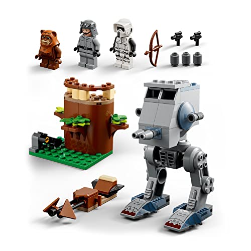 LEGO 75332 Star Wars AT-ST, Juguete de Construcción para Niños Pequeños, Mini Figura Ewok Wicket y Soldado Explorador para Niños de 4 Años o Más