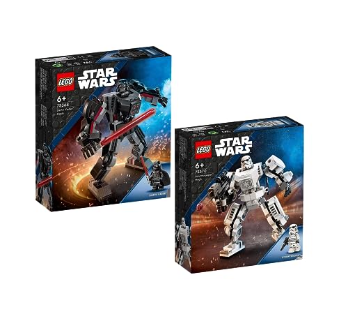 Lego 75368 Star Wars Darth Vader Mech + Lego 75370 Star Wars Stormtroppler Mech, para niños a partir de 6 años