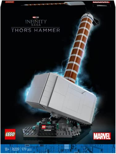 LEGO 76209 Marvel Thor's Hammer?Modelo para construir Vengadores Infinity Saga Minifigura Thor y el Guantelete del Infinito