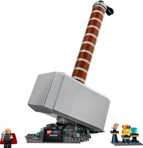 LEGO 76209 Marvel Thor's Hammer?Modelo para construir Vengadores Infinity Saga Minifigura Thor y el Guantelete del Infinito