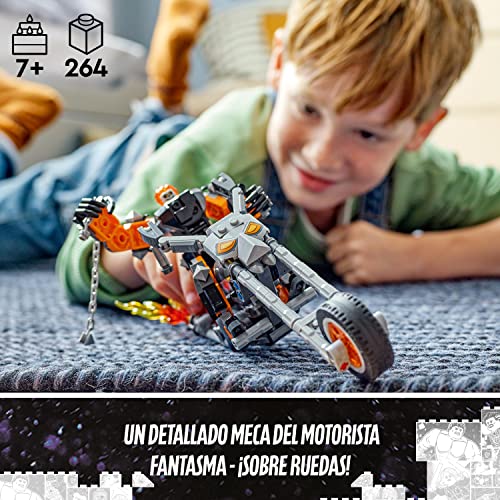 LEGO 76245 Marvel Meca y Moto del Motorista Fantasma, Juguete de Construcción con Figura de Acción, Superhéroes, Regalo Niños y Niñas de 7 Años o Más