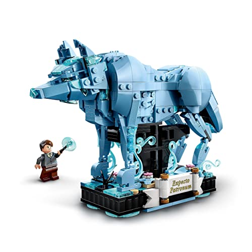 LEGO 76414 Harry Potter Expecto Patronum, Set 2-en-1 Figuras Animales de un Ciervo y un Lobo, Decoración Accesoria para Dormitorio, Regalos Mágicos Coleccionables para Adolescentes y Adultos