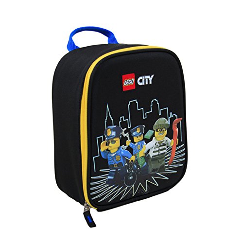 LEGO Almuerzo Vertical City Fire Chief, Black, Talla única, Lego Almuerzo Vertical Policía de la Ciudad Policía y ladrón