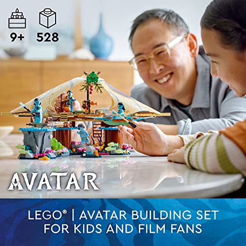 LEGO Avatar: The Way of Water Metkayina Reef Home 75578, juego de juguetes de construcción con aldea, canoa, escenas Pandora, minifiguras Neytiri y Tonowari, set de película