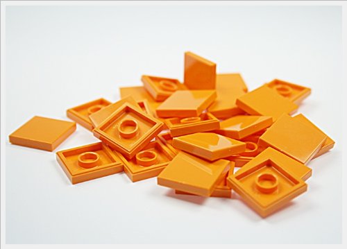 LEGO Bricks 3068 City - Azulejo (2 x 2 pivotes, 40 Unidades), Color Naranja