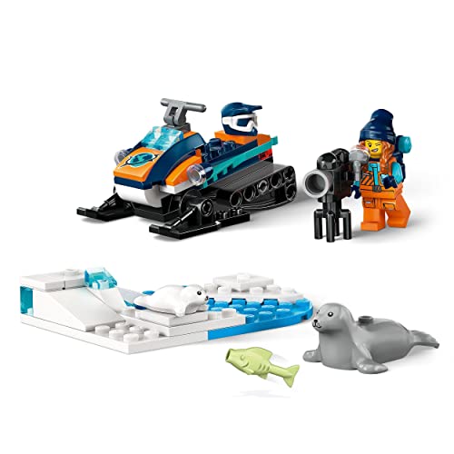 LEGO CITY 60376 Mobile de nieve de exploraci�n �rtica, juguete con figuras de focas y veh�culos y veh�culos