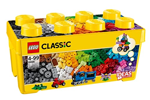 Lego Classic 10696 Lego - Juego de 3 bloques de construcción de tamaño mediano, placa de construcción verde 11023 y bolsa de plástico 30417