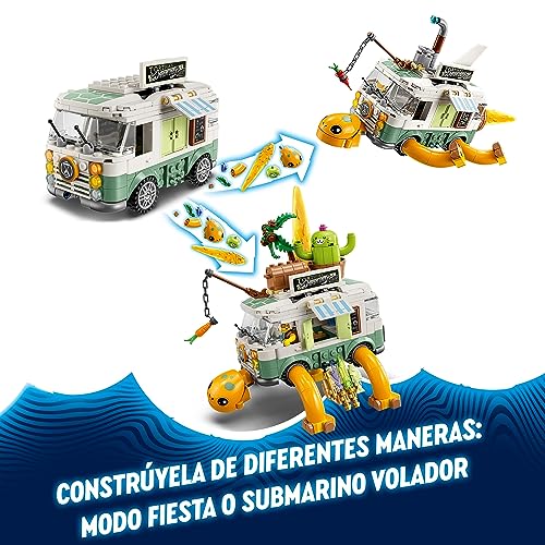 LEGO DREAMZzz 71456 Furgoneta Tortuga de la Sra. Castillo, Juguete Campervan 2 en 1, con Mateo y Zoey
