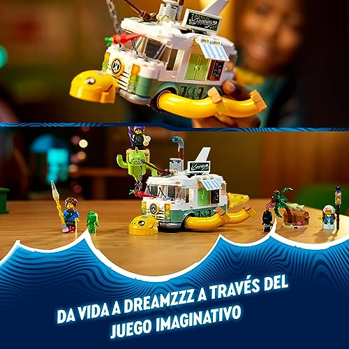LEGO DREAMZzz 71456 Furgoneta Tortuga de la Sra. Castillo, Juguete Campervan 2 en 1, con Mateo y Zoey