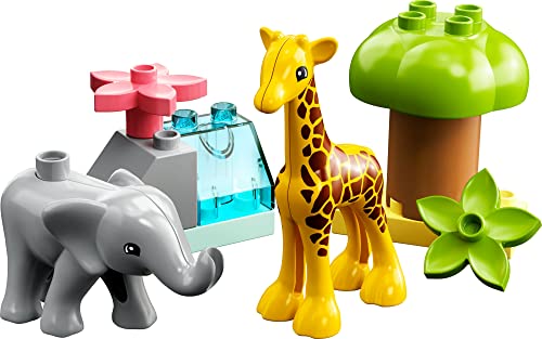 LEGO DUPLO Wild Animals of Africa 10971 - Juego de juguetes de construcción para niños pequeños, niños y niñas de 2 a 5 años (10 piezas)