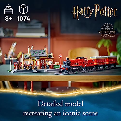 LEGO Harry Potter Hogwarts Express & Hogsmeade Station 76423 - Juego de juguetes de construcción; idea de regalo de Harry Potter para fanáticos a partir de 8 años; cuenta con un tren construible,