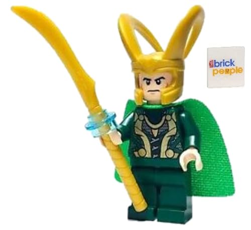 LEGO Superheroes: Minifigura Loki con cetro y tesseract y capa azul adicional, a partir de 6 años (1 unidad)