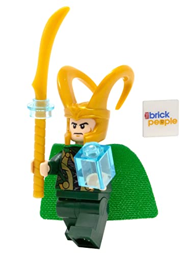 LEGO Superheroes: Minifigura Loki con cetro y tesseract y capa azul adicional, a partir de 6 años (1 unidad)