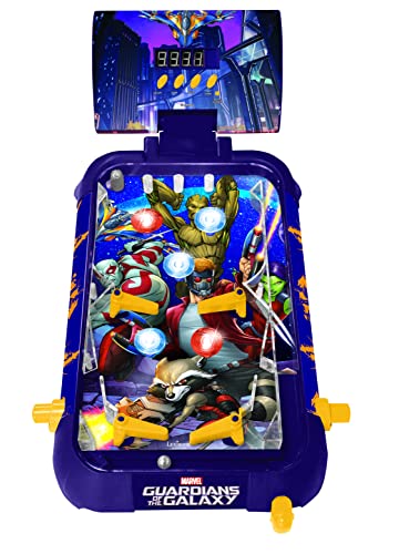 Lexibook Marvel Guardians of the Galaxy Máquina electrónica de pinball de mesa, juego de acción y reflejo para niños y familias, pantalla LCD, efectos de luz y sonido, púrpura, color morado, (JG610GG)