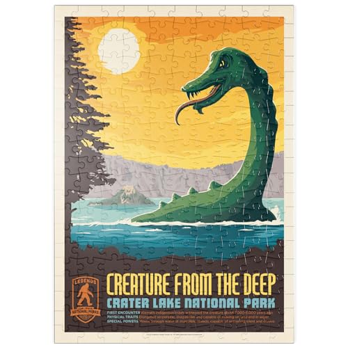 Leyendas De Los Parques Nacionales: Crater Lake's Creature from The Deep, Póster Vintage - Premium 200 Piezas Puzzles - Colección Especial MyPuzzle de Anderson Design Group
