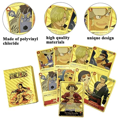 LGQHCE One Piece Card Games, One Piece Anime Cartas, Playing Cards One Piece para Juego de Mesa para Niños con Dibujos para Mayores de 7 Años