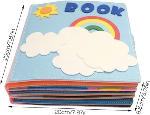 Libro silencioso para niños pequeños,Busy Board Juguetes Montessor,Libro Ocupado de Fieltro 3D Juguete Sensorial,Juguete sensorial y Libro de bebé de Tela Suave