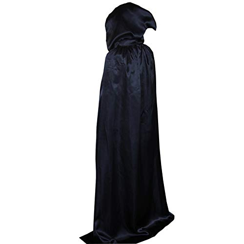 LifeWheel Disfraz de Carnaval de Halloween Grim Reaper Padrino Death Cloak Cosplay Witches Robe